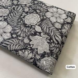 Tela Estampada de Algodón 100% Premium, Suave y Transpirable, con Patrón Floral Étnico, para Confección de Ropa, Vestidos y Cortinas, Venta al Por Mayor - Product Image 2