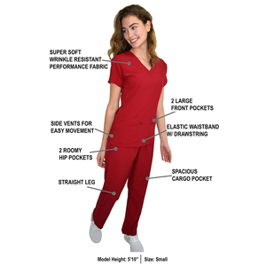 Top Trending Cotton Polyester Scrub Suits <b>Doctors</b> Uniforms Custom Logo Premium Quality Nurse Scrubs <b>Sets</b> - Product Image 3