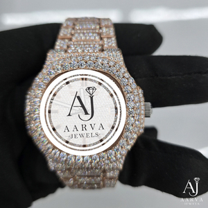 นาฬิกาข้อมือผู้ชาย Aarva Jewels หรูหรา ตัวเรือนสแตนเลส หน้าปัด 25 มม. กระจกแซฟไฟร์ ระบบอนาล็อก เครื่องกลไก สายหนังแท้ - Product Image 1