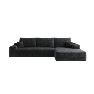 Y119 Black Left-<b>Sleeper</b> Chaise Lounge <b>Sofa</b> - Product Image 5