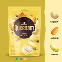 Dragées de Durian enrobées de chocolat, amandes et noix de cajou, bonbons, 75g, HALAL, OEM/ODM, prix de gros, expédition directe mondiale