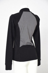 Custom Logo Women's Turtleneck Seamless Spandex/Nylon Skinny Fit Full Sleeve Zip Front <b>Workout</b> <b>Jacket</b> Thumbholes for Yoga Gym - Product Image 2