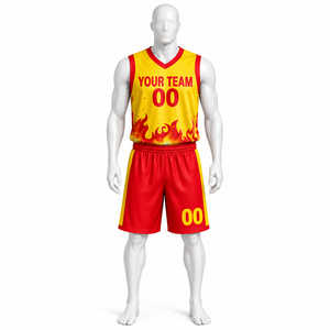 Ensemble de maillots de basket-ball sublimés personnalisés pour hommes, col en V, sans manches, en mesh, vert et noir rayé, 100% polyester, coupe athlétique - Product Image 4