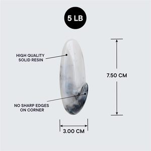 Ganchos Adhesivos de Resina Gris para Pared, Resistentes al Agua, Autoadhesivos, Modernos, Organizadores para el Hogar, Venta al Por Mayor - Product Image 3