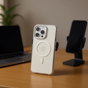 Custodia antiurto in alluminio per iPhone 15 con supporto integrato per fotocamera e anello magnetico per presa telefono - Product Image 2