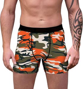 OEM Wholesale 88% Polyester, 12% Spandex Custom Anti-Wrinkle Mid-Rise Boxer Briefs Quick Dry <b>Camouflage</b> Printed Men's Underwear - Product Image 1