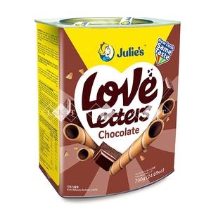 Tốt nhất bán theo mùa tin bánh quy julie's Thư Tình kem đầy ngọt ngào sô cô la giòn trứng Wafer CuộN 700g xuất khẩu - Product Image 2