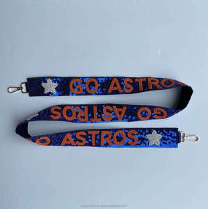 Correa de bolso con cuentas personalizada GO CATS, correa de hombro ajustable, bordado hecho a mano, accesorio de moda deportivo universitario - Product Image 2