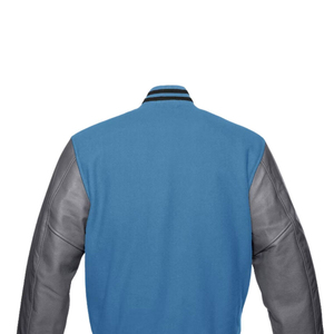 <b>Varsity</b> <b>Jacket</b> Recycled Polyester Letterman <b>Bomber</b> Oversized Cut Snap Closure Letterman Detail Professional For Men <b>Women</b> - Product Image 3