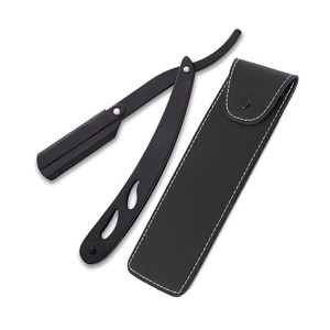 Ensemble de rasoirs professionnels à lame droite avec étui en cuir, rasoir de barbier traditionnel en acier inoxydable, kit de rasage avec étui - Product Image 5