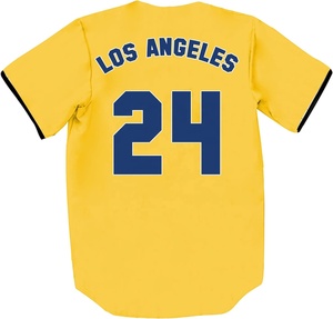 Venta al por mayor de camisetas deportivas de béisbol de manga corta para niños, camisetas transpirables con botones, conjuntos sublimados para niños - Product Image 2