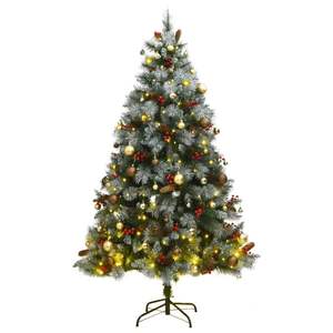 Sapin de Noël Artificiel Articulé avec 300 LED et Ensemble de Boules 82,7 Pouces - Product Image 1