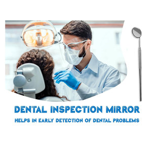 Espejo Dental de Acero Inoxidable # 5 herramientas con mango de 6.5 pulgadas – Herramienta profesional para dentistas para limpieza de dientes, inspección oral, multiusos - Product Image 4