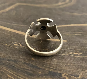Designer Statement <b>Ring</b> with Lapis Gemstone (2.8 Grams) Platinum Oval Cut Hip Hop Style for Everyday Wear - Product Image 4