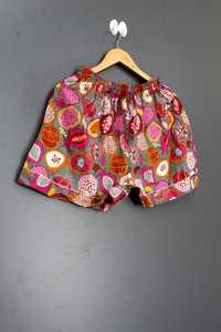 Shorts de Punto Estampados para Mujer, Cintura Elástica, Estilo Casual, Tela de Algodón Transpirable, Corte Regular, Cintura Media, Diseño con Estampado - Product Image 3
