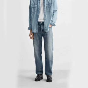 Trendy Men's Baggy Light Wash Denim Jeans latest oversized fit and relaxed comfort perfect for Y2K & streetwear men baggy jeans - Product Image 3