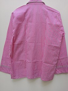 Camiseta de Dormir sin Mangas para Mujer, a Rayas Rosas, Informal, de Algodón Popelín Suave, Ropa de Dormir de Verano, sin Cuello, Corta - Product Image 5