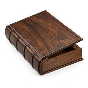 กล่องไม้วอลนัทใส่หนังสือแบบลับ - งานแฮนด์เมดขายส่ง |   อัคดุส ซาลีม - Product Image 1