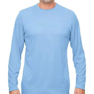 Camiseta de Manga Corta Azul para Hombre, 100% Algodón, Cuello Redondo, Casual, Básica, con Logotipo Personalizado, de Secado Rápido, de Alta Calidad, Marca Privada - Product Image 1