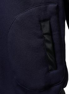 High Quality Men's Varsity Jackets Thin <b>Stand</b> Collar Light <b>Weight</b> Winter Wool Body Leather Sleeve Best Design Plain Fabric Front - Product Image 2