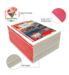 Hawamahal A4 <b>Note</b> <b>Book</b> 216 Pages 60 GSM Riverside City Cover High Quality Writing Notebook - Product Image 5