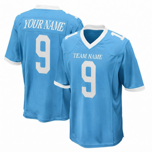 Maillot de football américain personnalisé sublimé avec nom et numéro du joueur, respirant, 100% polyester 220g, pull à manches courtes, sport - Product Image 1