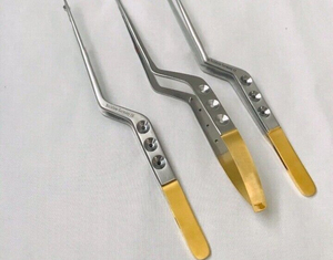 Juego de 3 Piezas de Acero Inoxidable Quirúrgico Médico: Tijeras Micro Bayoneta Yasargil + Pinzas para Agarrar Tumores, 9 Instrumentos Cardíacos - Product Image 3