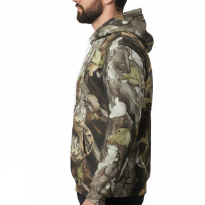 Fabrication professionnelle, sweat-shirt de chasse pour homme, couleur unie, nouveau design, vêtements de pêche par sublimation, sweat-shirt de chasse à manches longues pour homme - Product Image 5