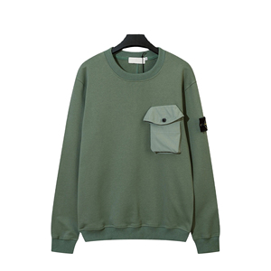 เสื้อสเวตเชิ้ตผ้าฟลีซแบบเรียบ รุ่นใหม่ปี 2026 แขนยาว คอกลม มีกระเป๋า สำหรับผู้ชาย สวมใส่สบายๆ แนวสปอร์ต เป็นมิตรกับสิ่งแวดล้อม เหมาะสำหรับฤดูใบไม้ผลิ - Product Image 1