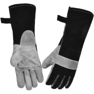 Gants de soudage industriels robustes en cuir de vachette renforcé, résistants à l'usure, à la chaleur et aux étincelles - Product Image 5