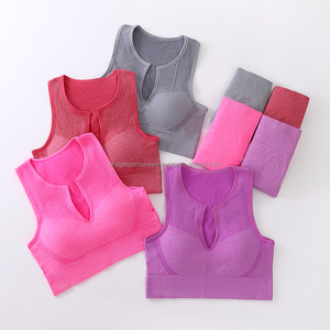 Womens Yoga Set 2 Piece Seamless High Waist Solid Color Training Wear - Product Image 6