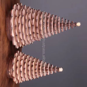 Decoración para el Hogar, Ecológica, Madera de Roble Blanco Natural, Árbol de Navidad de Madera de Diferentes Tamaños, Falak World Export - Product Image 3