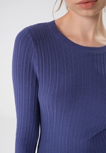 ผู้ผลิตชุดเดรสทรงเข้ารูปแบบมีซี่โครงขั้นสูง ชุดเดรสไหมพรมแขนยาวแบบสั้น รับผลิตแบรนด์ส่วนตัว - Product Image 3