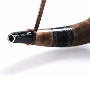 Auténtico cuerno de buey vikingo trompeta cuerno guerra soplador pulido a mano con incrustaciones de ágata natural - Product Image 2