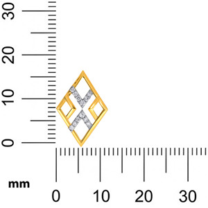 Chic Rhombus Sheen Diamond <b>Studs</b> Yellow Gold Diamond <b>Stud</b> <b>Earrings</b> Round Brilliant Cut Natural Diamonds Minimalist Design - Product Image 5