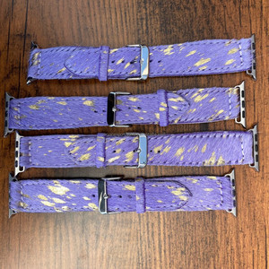 Nouveau bracelet de montre en cuir de vachette véritable occidental mignon impression de vache avec des cheveux sur des bandes métalliques bracelets de montre personnalisés cadeaux Boho pour elle - Product Image 3