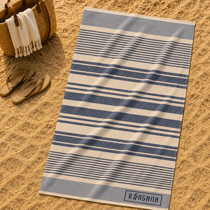 Toalla de Playa Fouta 100% Algodón, Toalla Turca Jacquard para Hammam, Secado Rápido, Ligera, Logotipo Personalizado, Fabricante Indio - Product Image 1