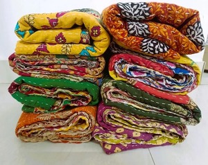 Wholesale Indian Handmade Kantha <b>Quilt</b>-Vintage Patchwork Design 100% Cotton Reversible & Washable Home Use - Product Image 4