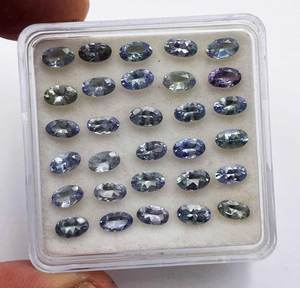 Lot en gros de pierres précieuses naturelles Tanzanite ovale taillée, facettées, bleu violet, pour la fabrication de bijoux - Product Image 4