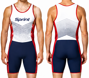 Maillot et short d'aviron sur mesure Unisuit une pièce pour les équipes d'aviron du collège et du club - Product Image 1