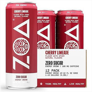 Boisson énergisante ZOA Zero Sugar Original saveur cerise et limeade 24 x 250 ml / Disponible dans le monde entier - Product Image 1