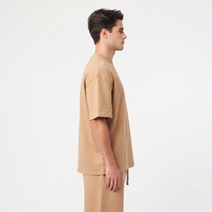 Ensemble T-shirt et short pour homme de haute qualité, coupe oversize, épaules tombantes, coton premium, style streetwear - Product Image 6