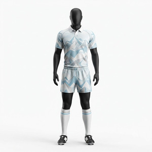 Uniforme de Rugby de Verano de Alta Calidad, Transpirable y de Secado Rápido, Cintura Elástica, Mangas Cortas, 100% Poliéster, Logotipo Personalizable - Product Image 1