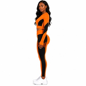 Wholesale Women's Athletic Yoga Set Seamless Activewear High Stretch Leggings Supportive Sports Bra OEM ODM Factory Supplier - Product Image 3