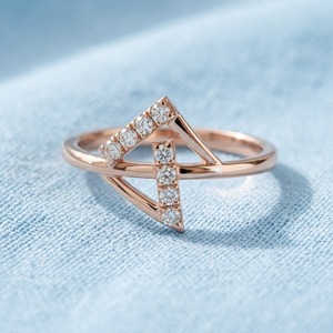 Bague en or massif 10, 14, 18 carats personnalisée avec diamants de laboratoire, cadeau de fiançailles, alliance éternelle VVS pour femme - Product Image 1