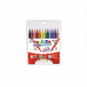 Pennarelli Acquerellabili Carioca Birello 12 Colori a Doppia Punta, Materiali Artistici per Disegno su Carta - Product Image 2