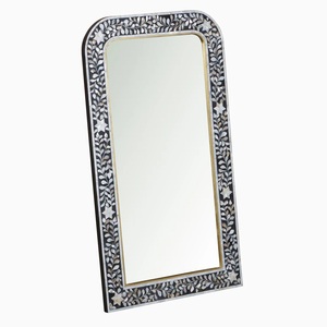 Miroir mural bohème avec cadre à motif de feuilles, miroir décoratif en verre pour entrée ou chambre, miroir mural bohème pour entrée - Product Image 2