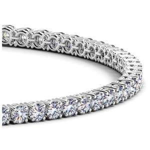 Bracelet tennis pour femme en argent 925 avec diamants ronds, serti à griffes, style classique, bijoux de mariage - Product Image 1