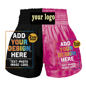 Personaliza tus pantalones cortos de Muay Thai para niños, adultos, artes marciales, taekwondo, boxeo, y jiu-jitsu brasileño. - Product Image 2