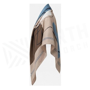 HOMYI LION Women's <b>Square</b> <b>Silk</b> <b>Scarf</b> Geometric Print Elegant Multi-Functional Fashion Accessory All Seasons - Product Image 3